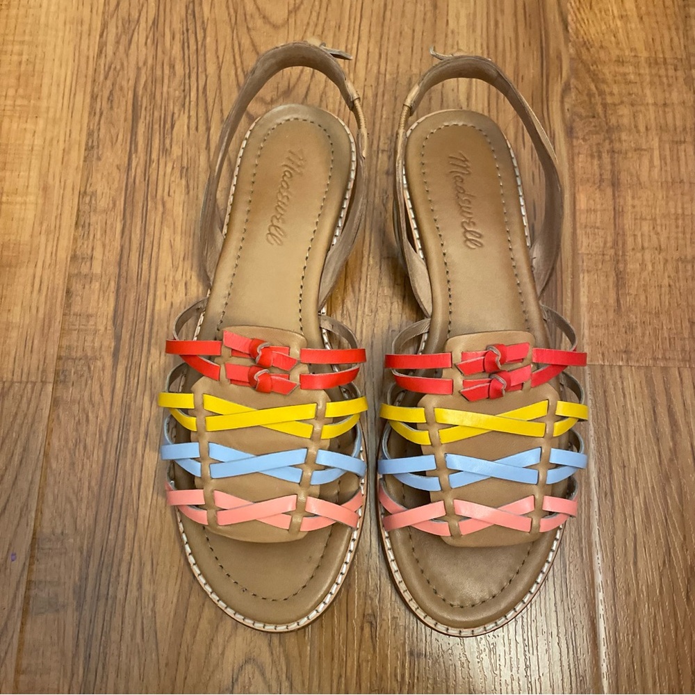 Madewell The Maya Huarache Sandal Rainbow‎ Size 7